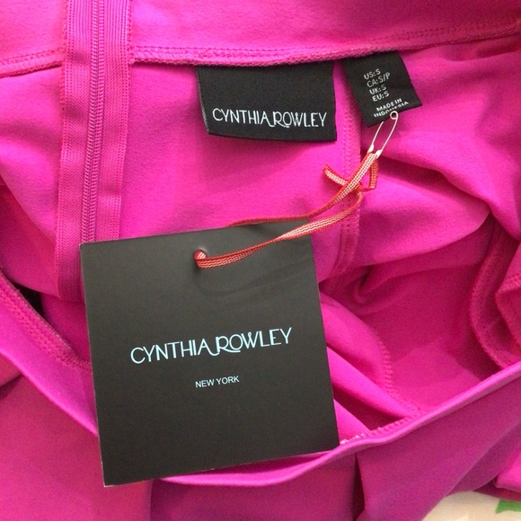 Cynthia Rowley Pink Pleated Flare Skirt S NWT Runs big - M - Picture 2 of 5